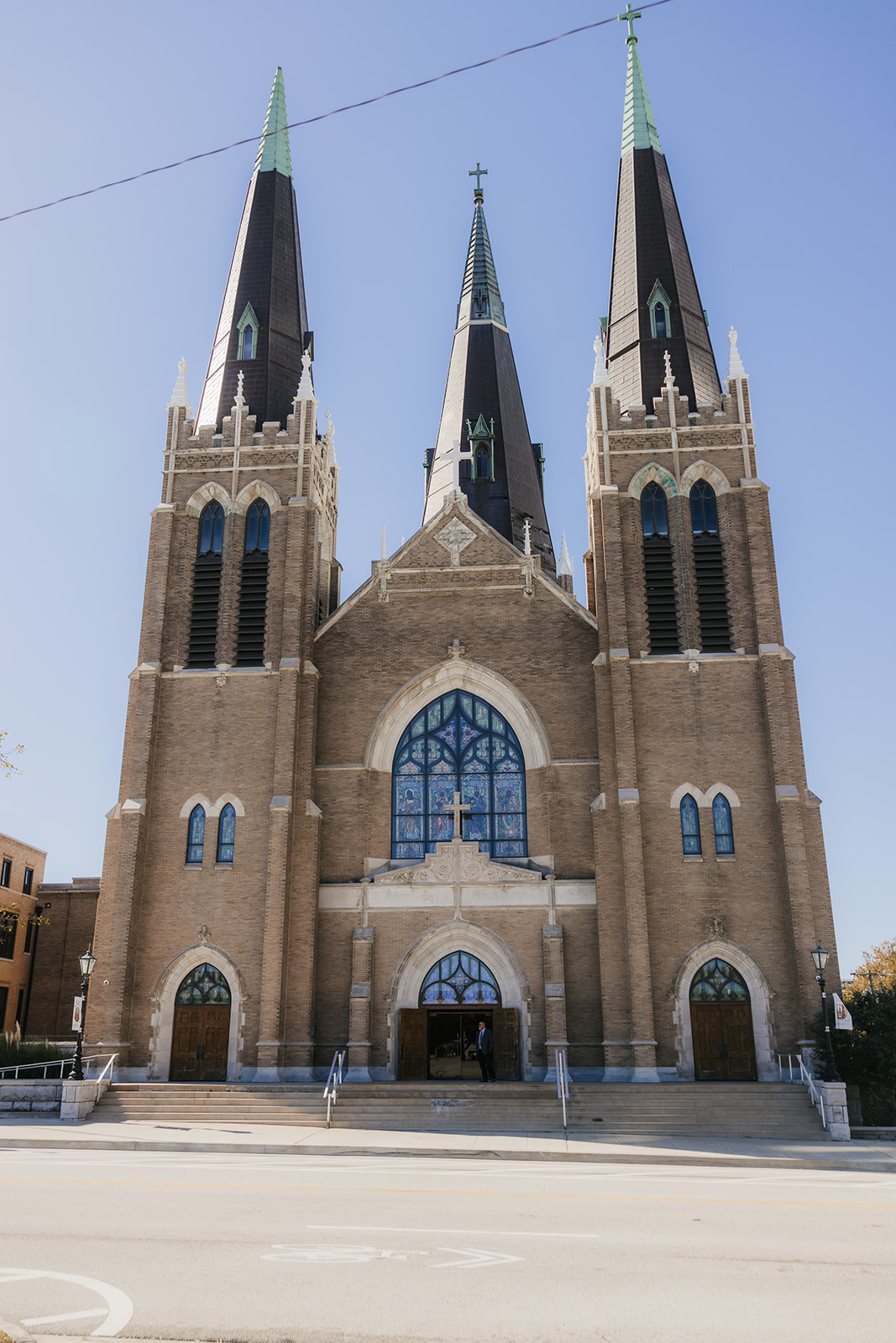 Wedding ceremony at the Holy family cathedral in Tulsa