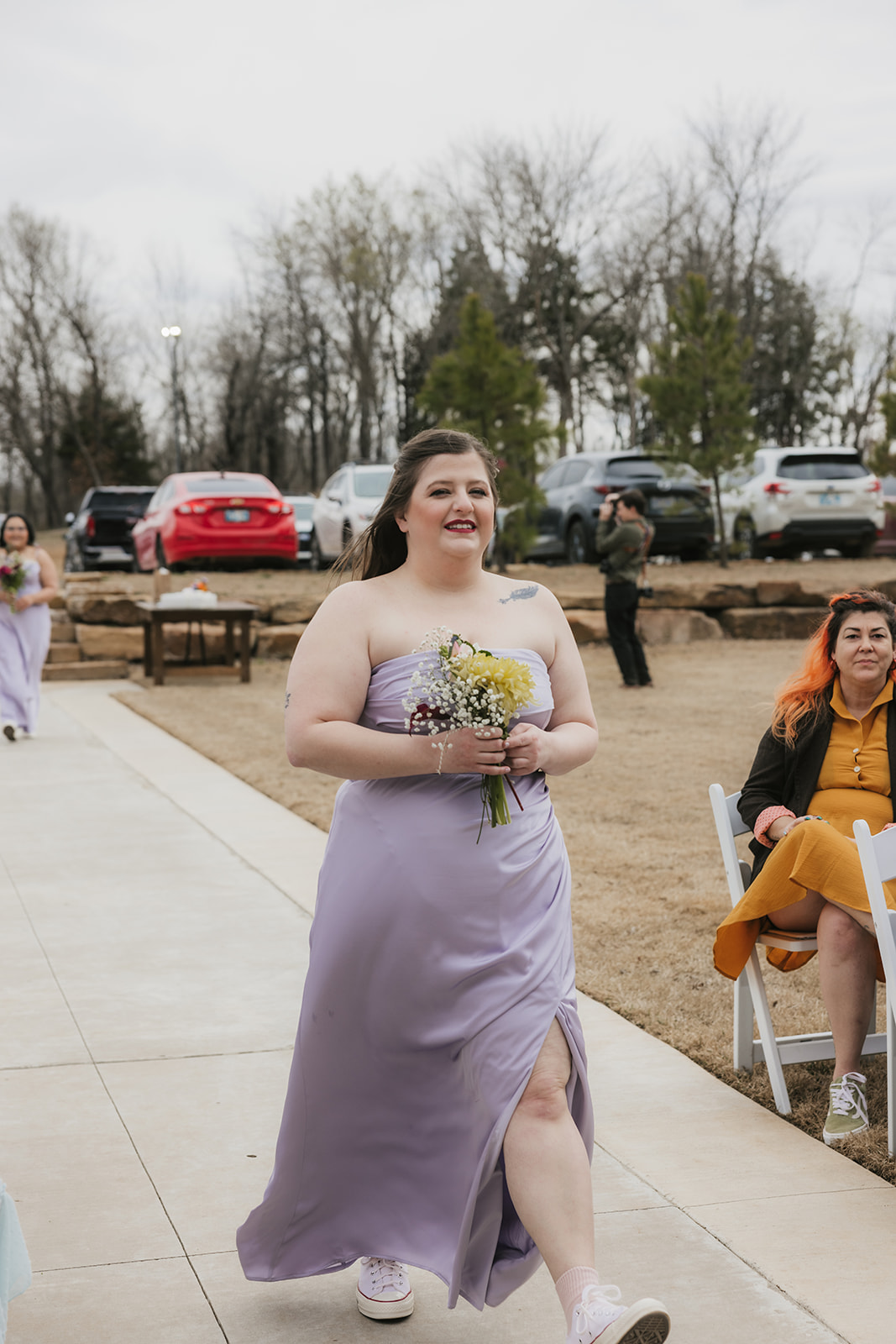 couple has a wedding ceremony outdoors at Discoveryland Ranch