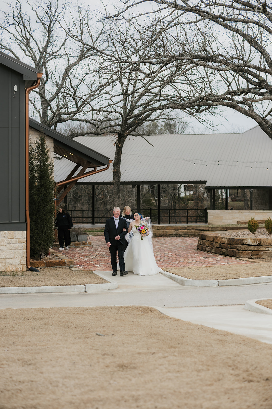 couple has a wedding ceremony outdoors at Discoveryland Ranch