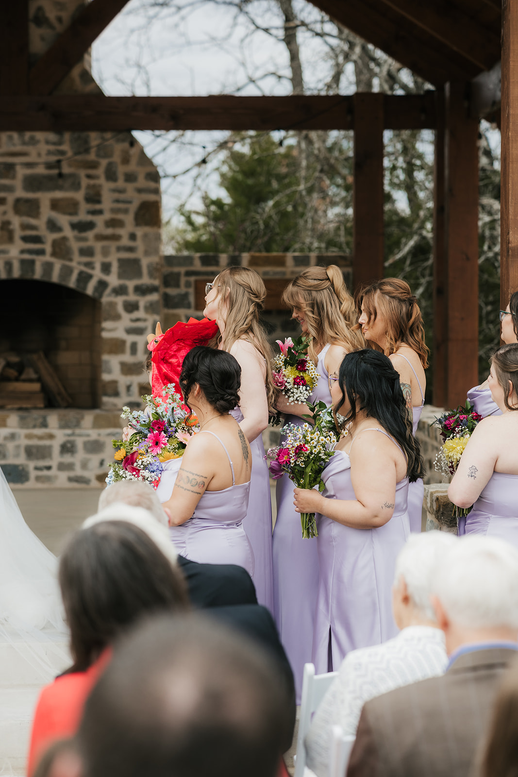 couple has a wedding ceremony outdoors at Discoveryland Ranch