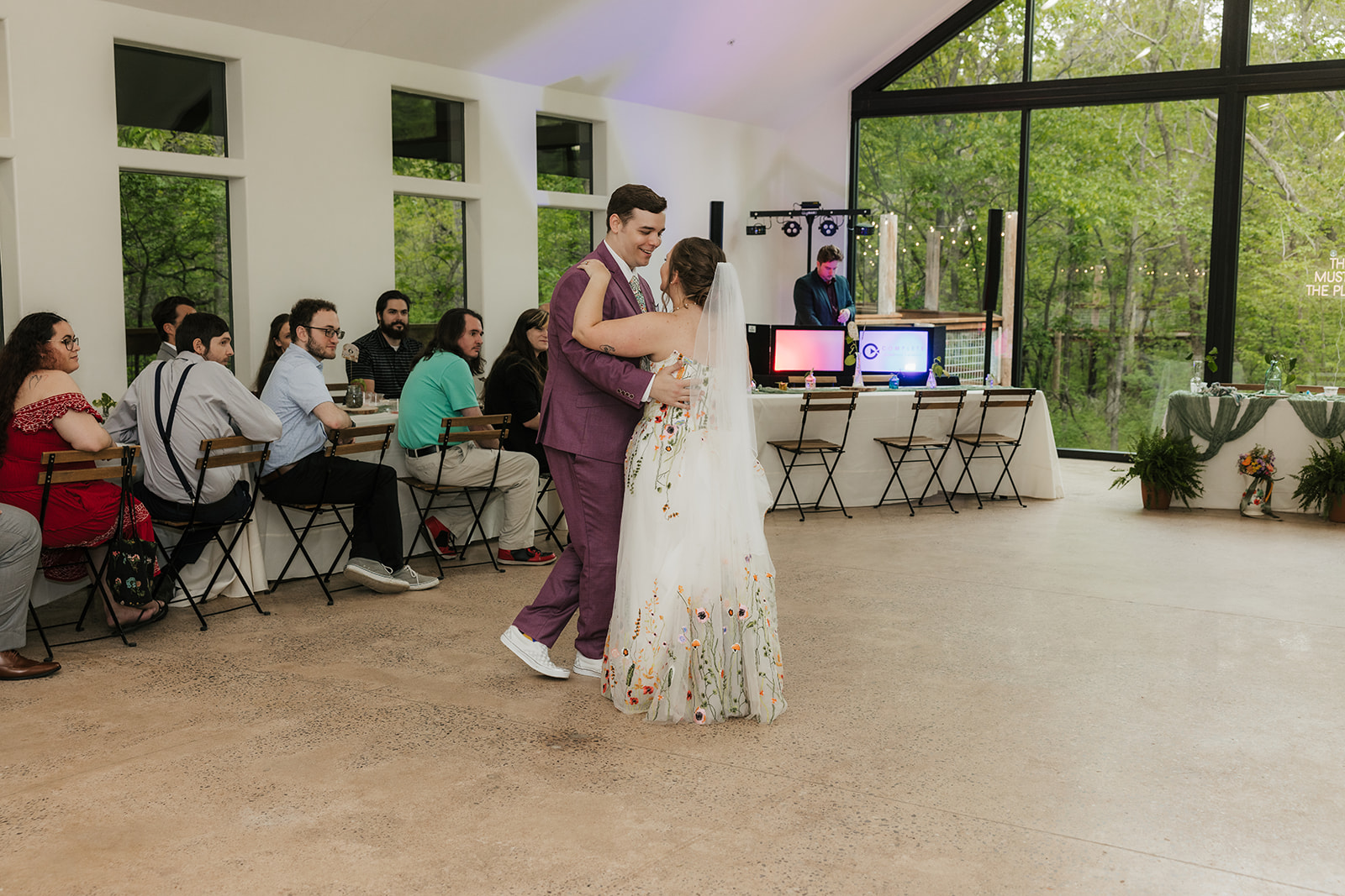 couple sharing their first dance on their wedding day