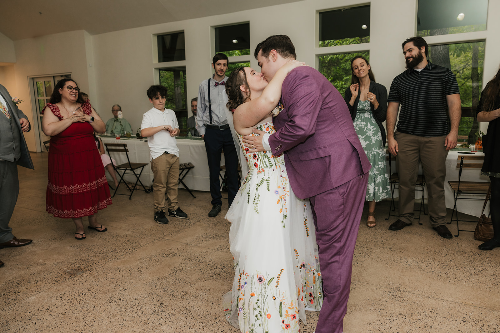 couple sharing their first dance on their wedding day