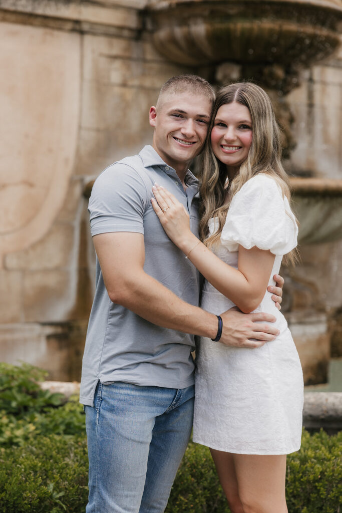 couple posing for the camera during their session