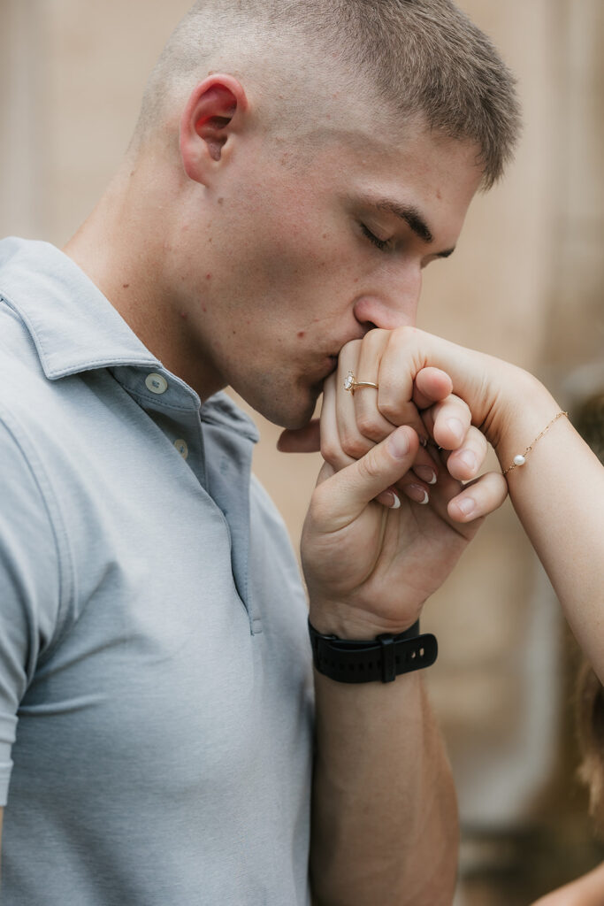 golden hour engagement photos in tulsa