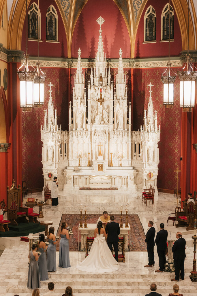 intimate catholic wedding ceremony