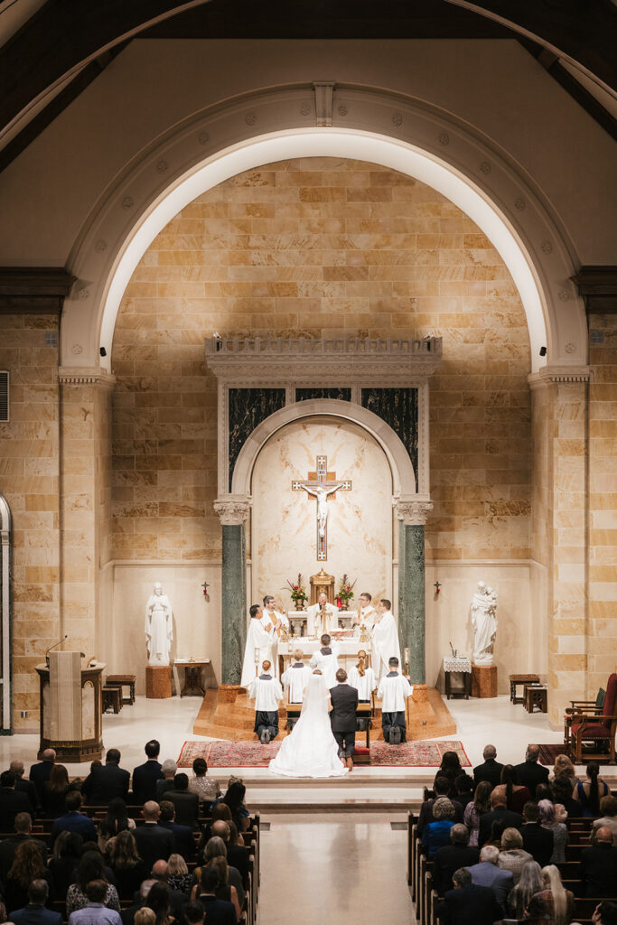 intimate catholic wedding ceremony