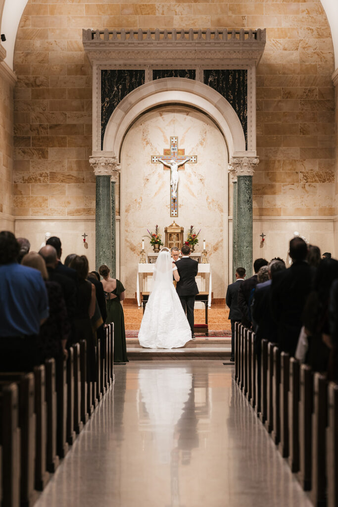 cute picture of the bride and groom at their dream ceremony