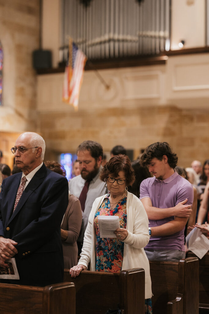 wedding guests at the intimate wedding ceremony