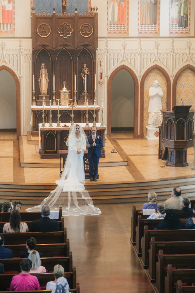 bride and groom emotional during their ceremony