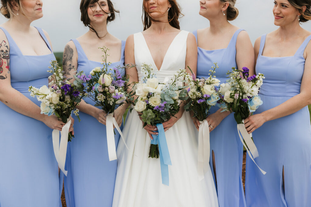 Stunning close-up shot of the wedding bouquet