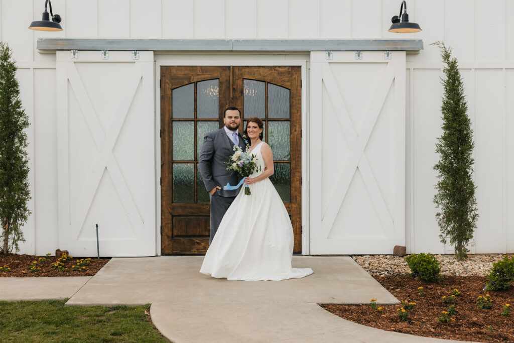 bride and groom at their dream wedding day