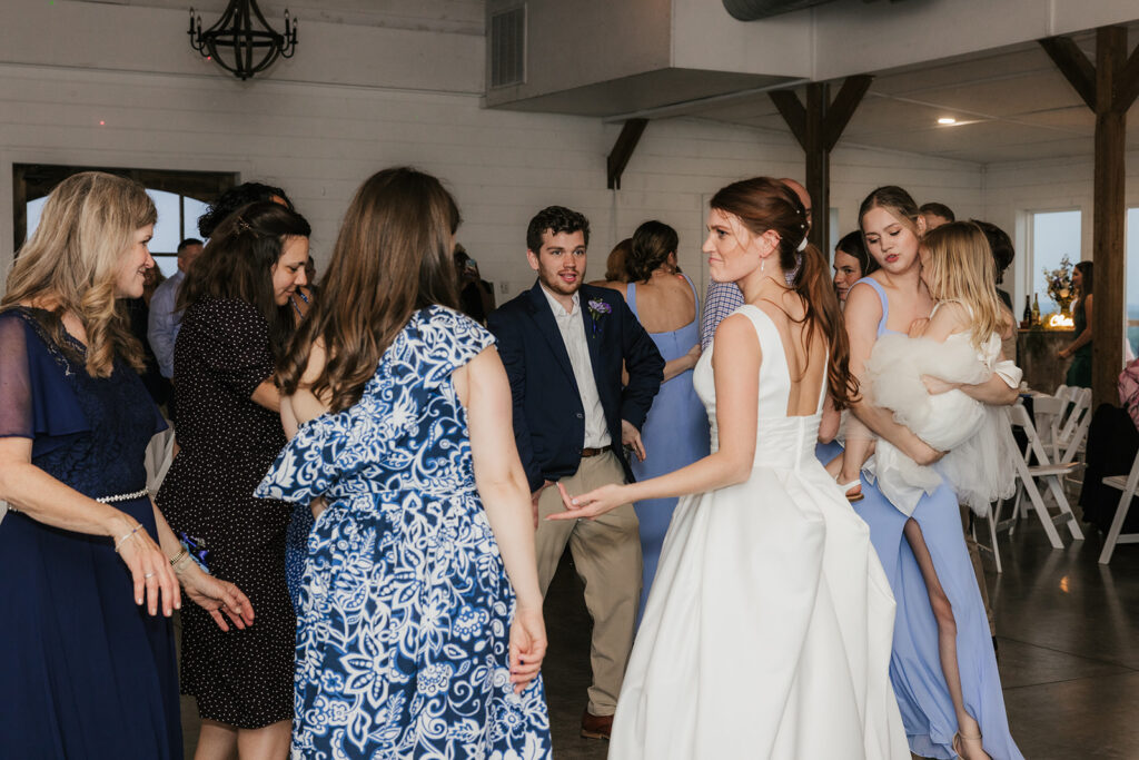 cute picture of the bride at her dream wedding reception party