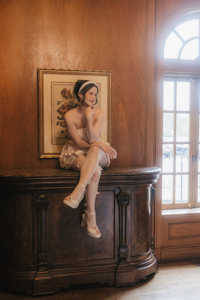 cute portrait of the bride