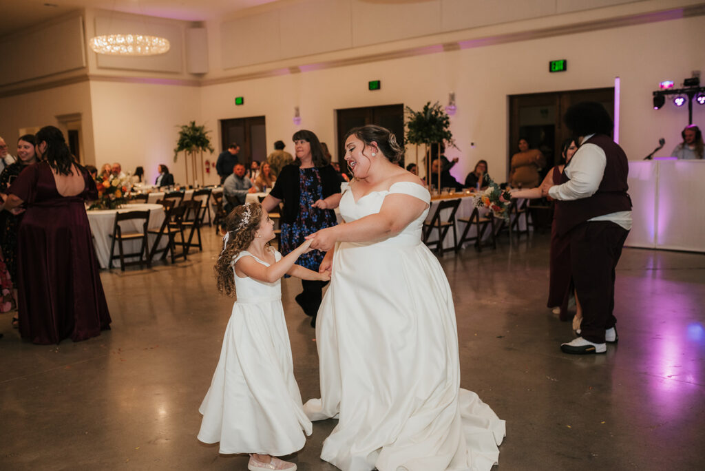 cute picture of the bride dancing at her dream wedding reception party