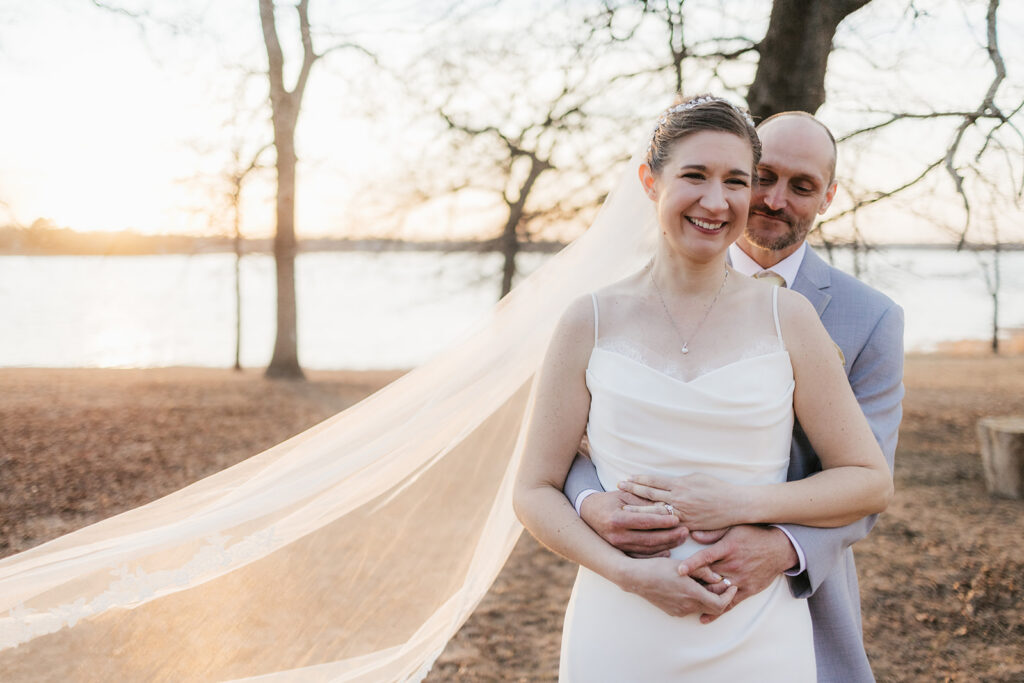 cute picture of the bride and groom at their dream wedding in oklahoma