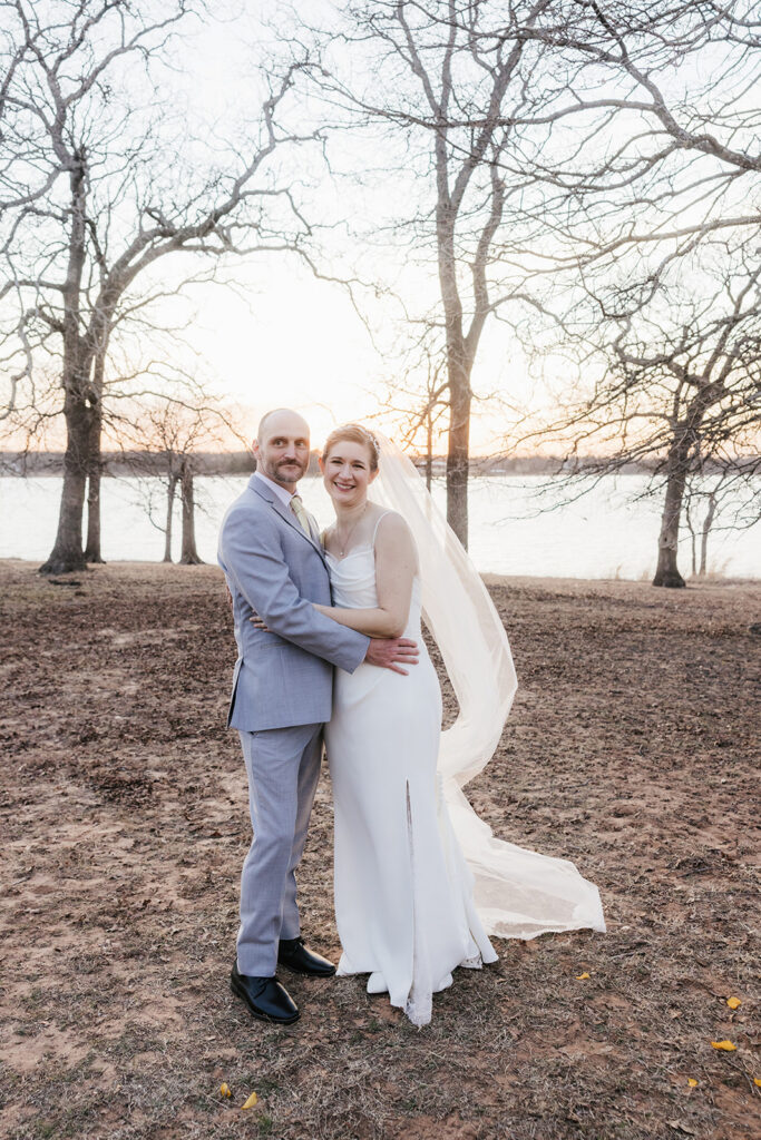 stunning picture of the newlyweds at their dream wedding