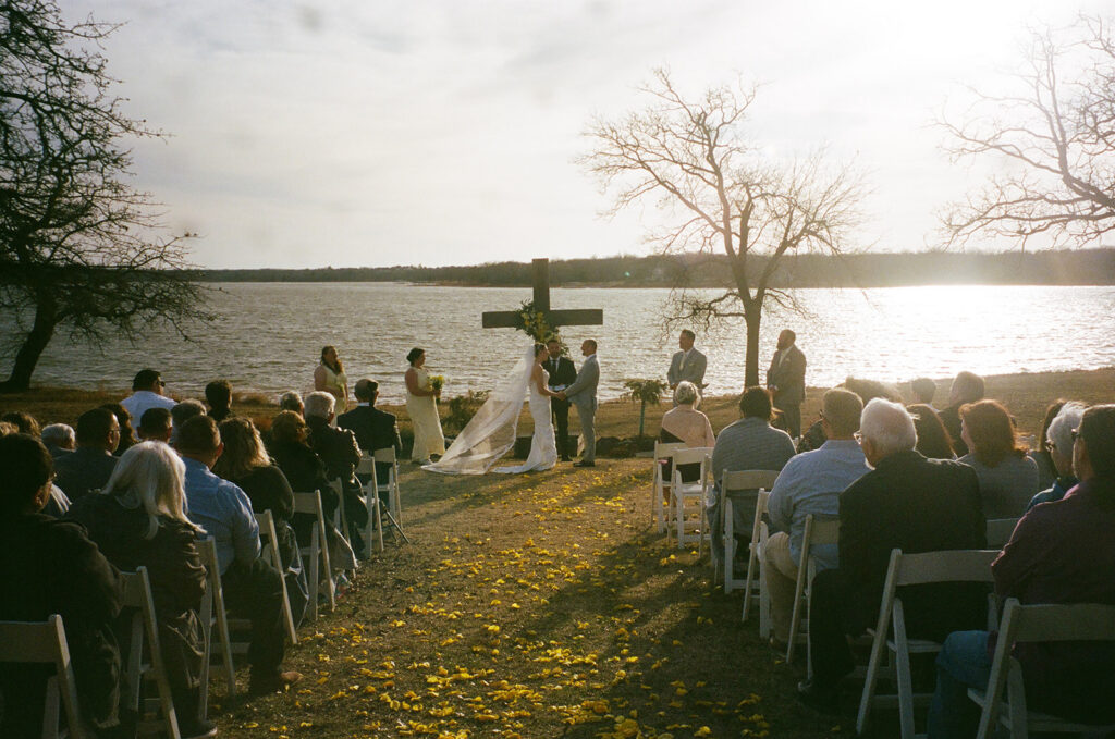 cute picture of the bride and groom at their dream ceremony