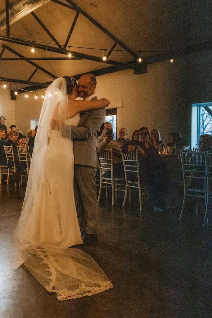 newlyweds at their first dance at their reception