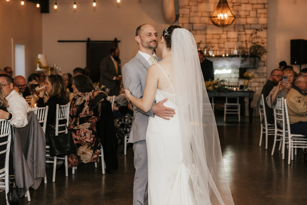 picture of the newlyweds dancing