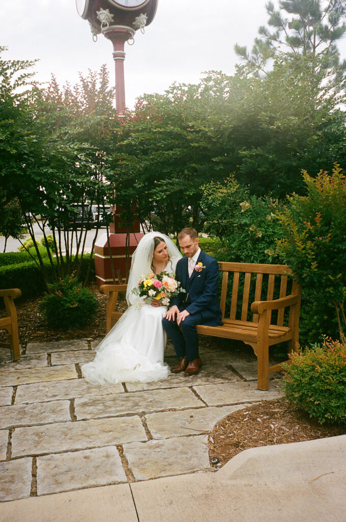 cute picture of the bride and groom at their dream photoshoot