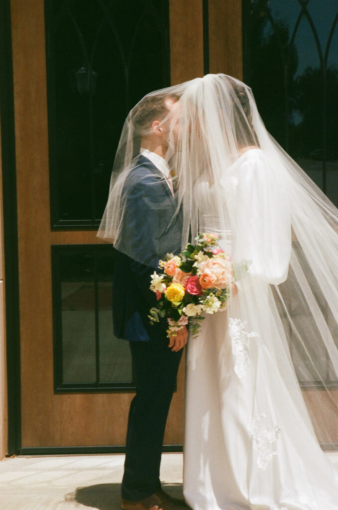 golden hour bridal portraits