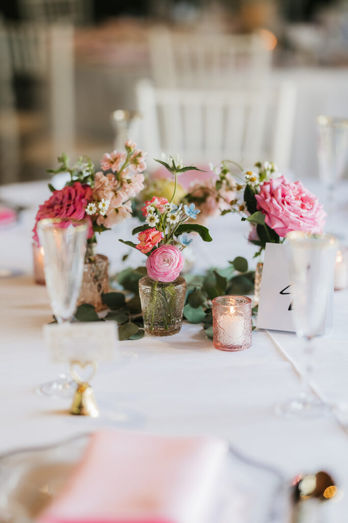 stunning florals at the wedding reception