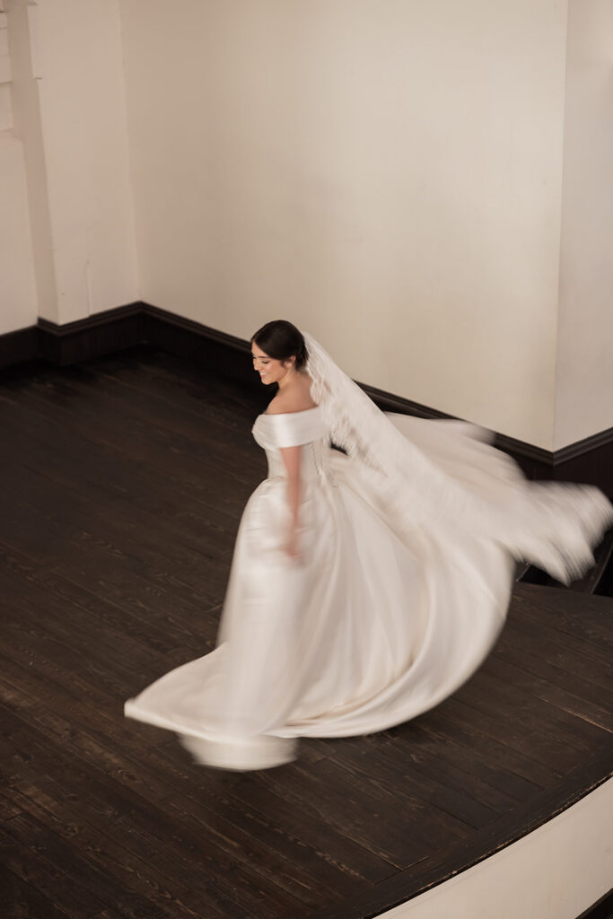cute picture of the bride dancing
