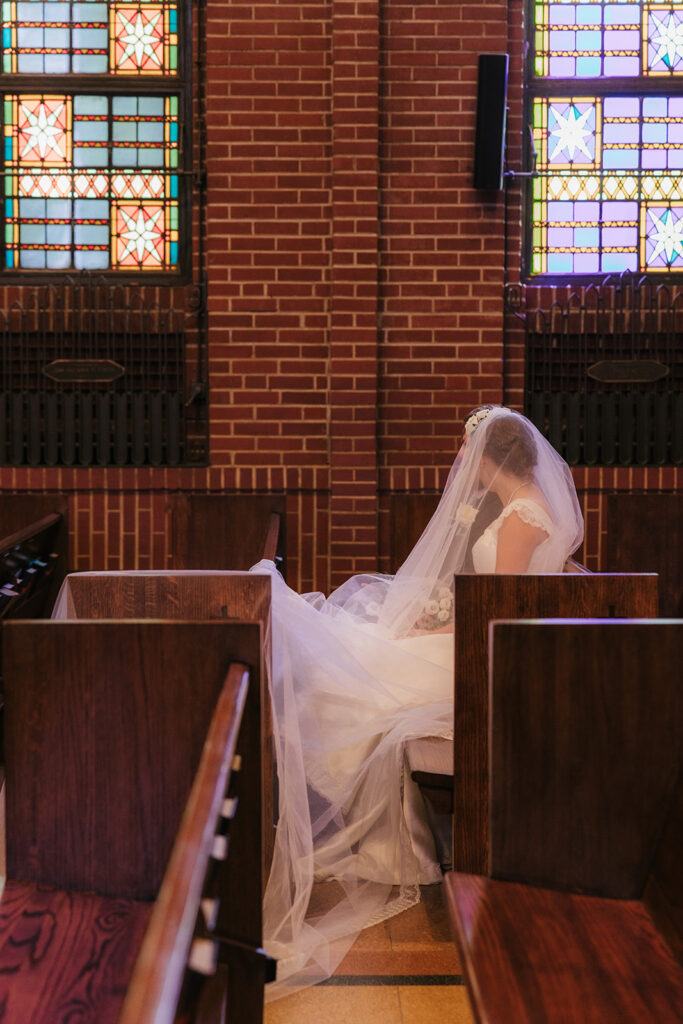 bride and groom before heading to their reception