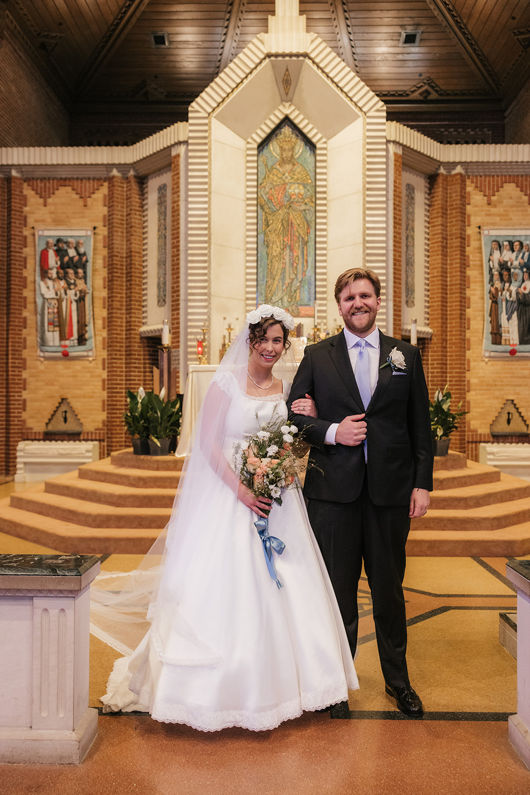 cute picture of the newlyweds after the ceremony