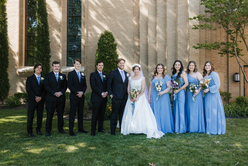 cute picture of the newlyweds and their friends