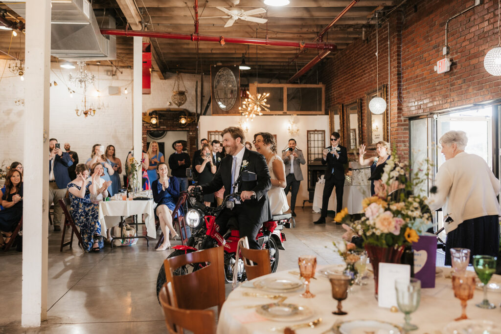 newlyweds at their dream wedding reception
