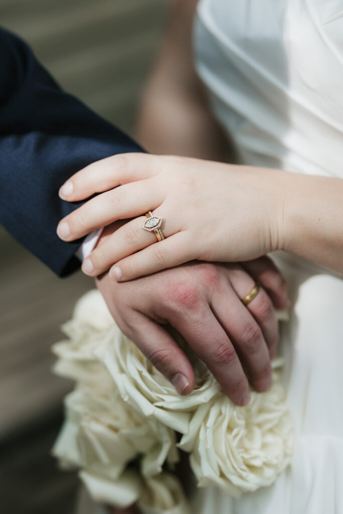 closeup shot of the wedding ring