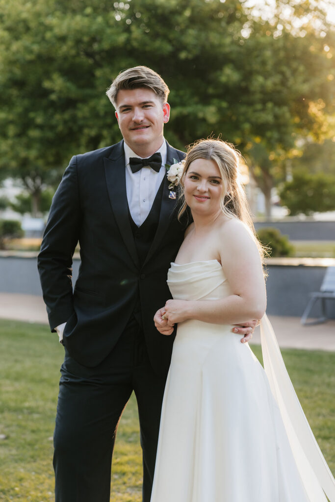 golden hour bridal portraits in oklahoma
