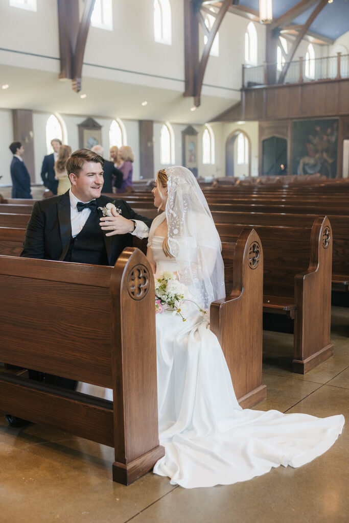 newlyweds at their romantic bridal portraits