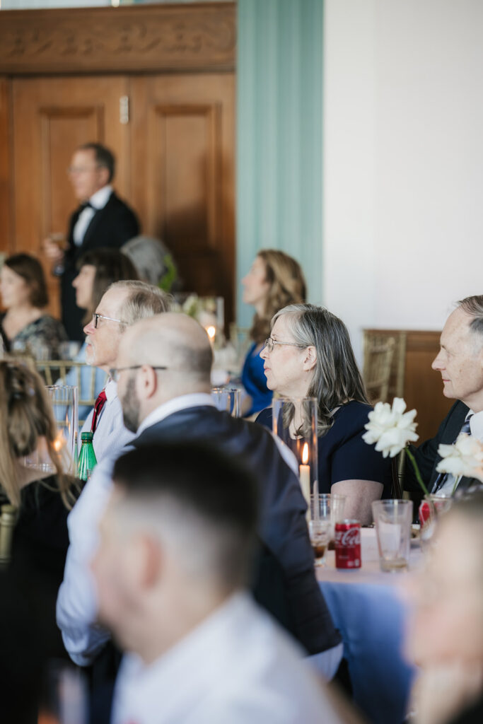 guests at the wedding reception