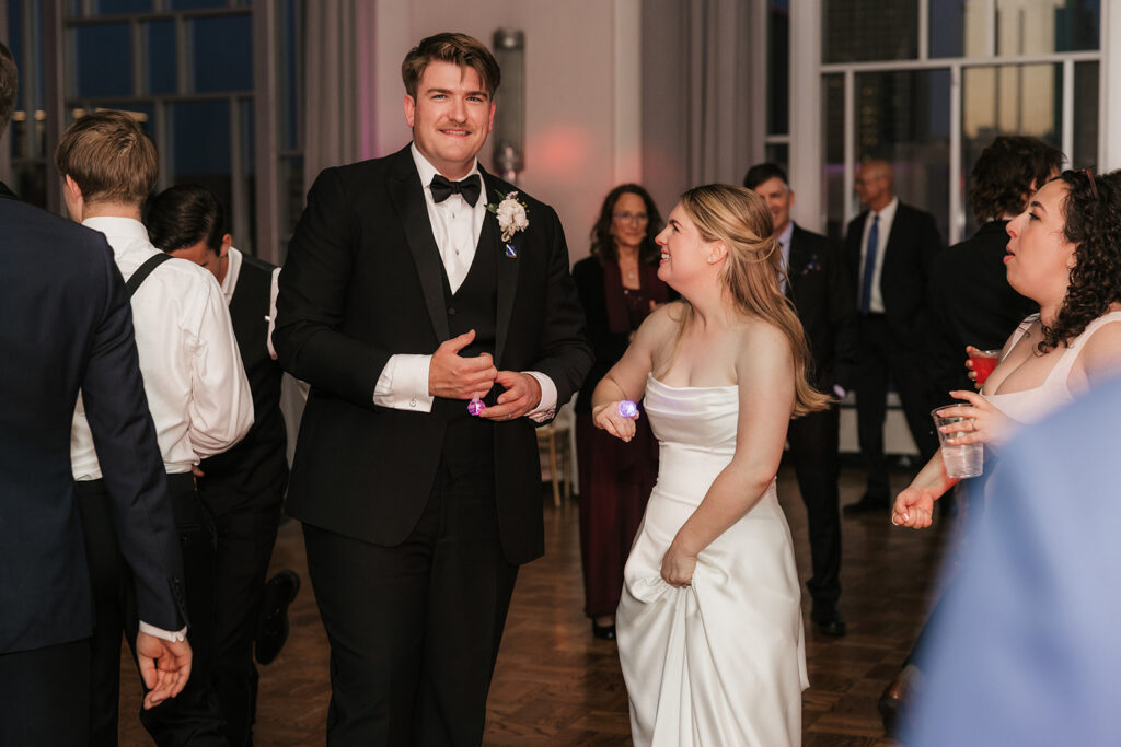 newlyweds at their dream wedding reception