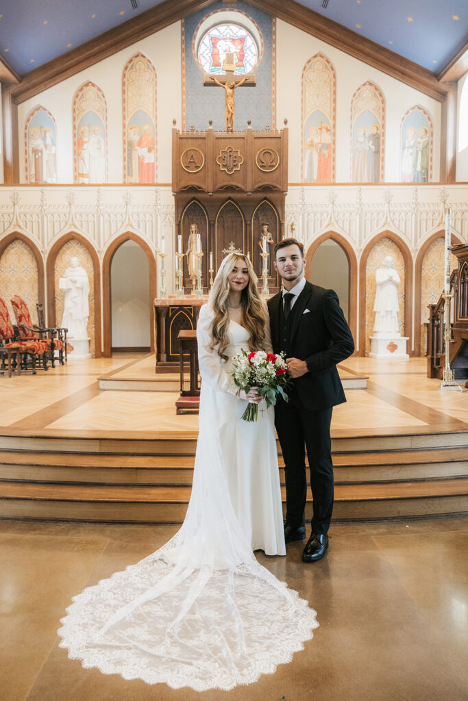 stunning portrait of the bride and groom at their dream photoshoot