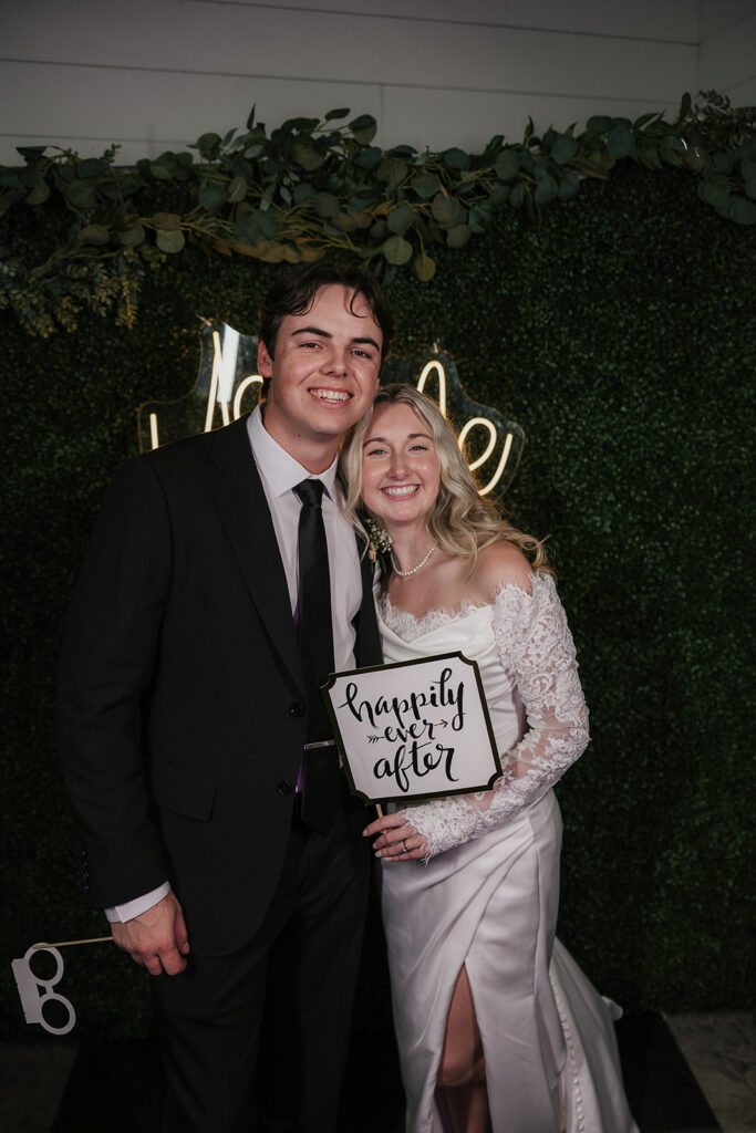 cute picture of the newlyweds hugging