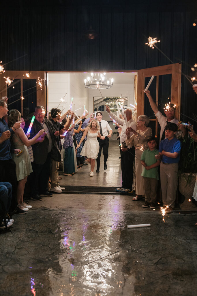 newlyweds send off