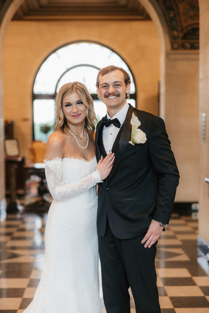 couple at their romantic bridal portraits