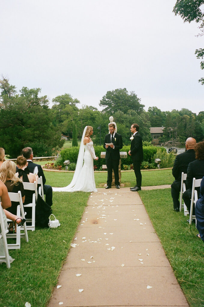 bride and groom emotional at their dream wedding ceremony