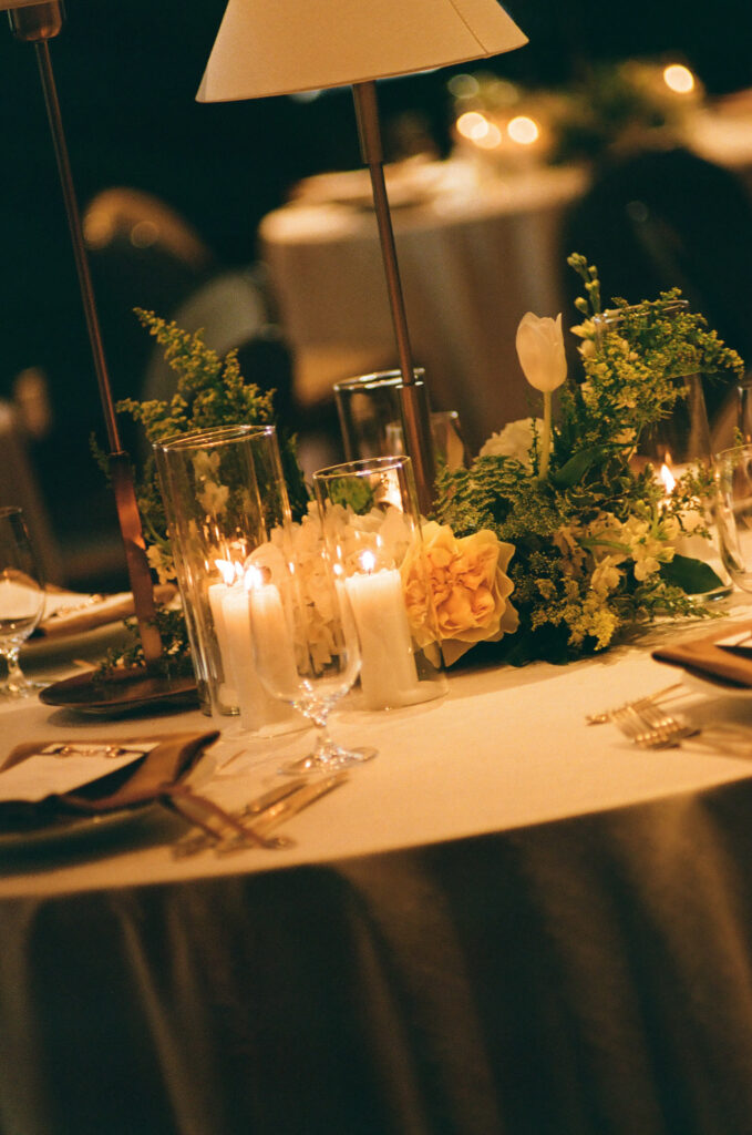 stunning florals at the wedding reception