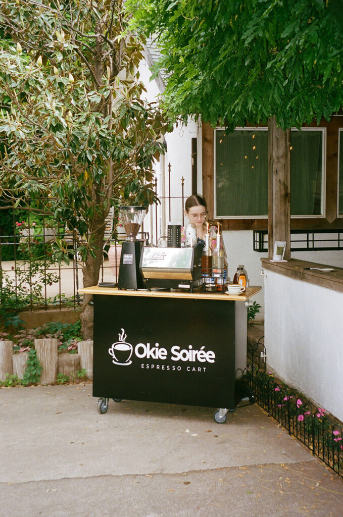 cute coffee station at the brunch spot