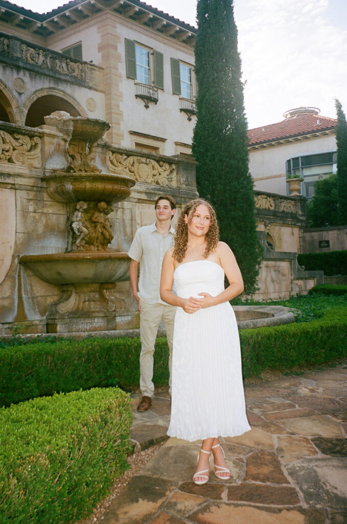 Philbrook Museum Engagement Photos | A European-Inspired Session in Tulsa