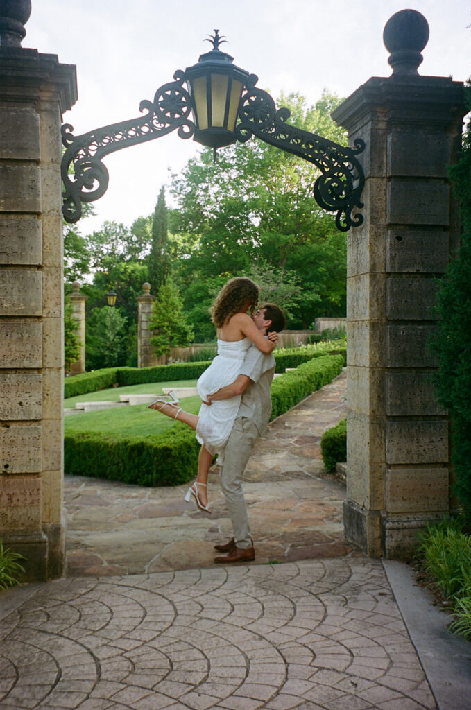 Philbrook Museum Engagement Photos | A European-Inspired Session in Tulsa