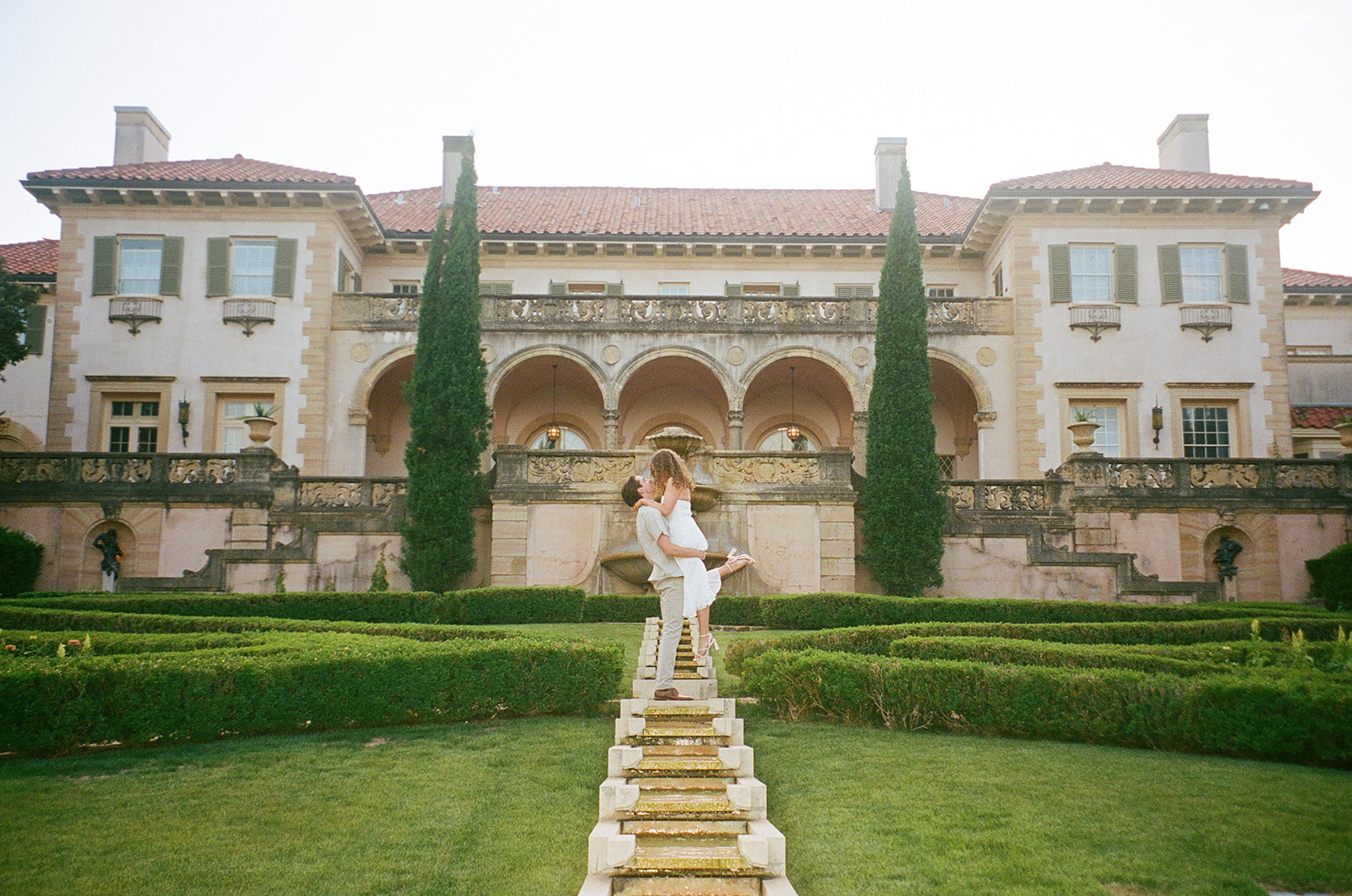 Philbrook Museum Engagement Photos | A European-Inspired Session in Tulsa