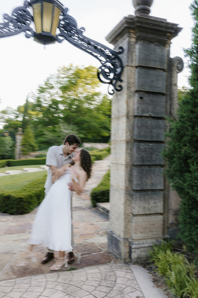 fiance kissing his fiance on the cheek