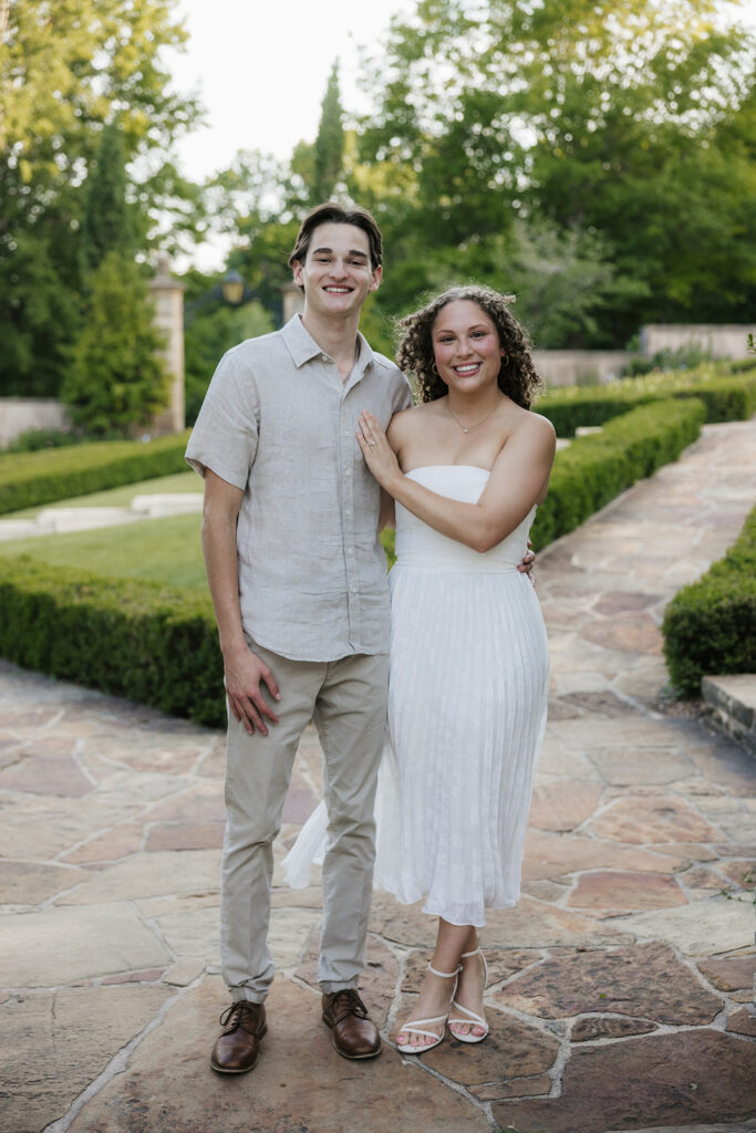 Philbrook Museum Engagement Photos | A European-Inspired Session in Tulsa