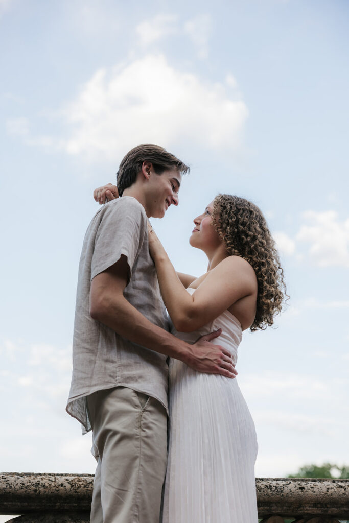 couple laughing with each other during their photoshoot