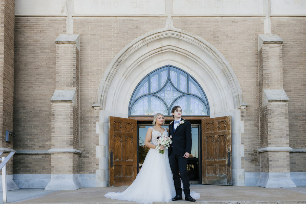 bride and groom at their dream wedding in oklahoma